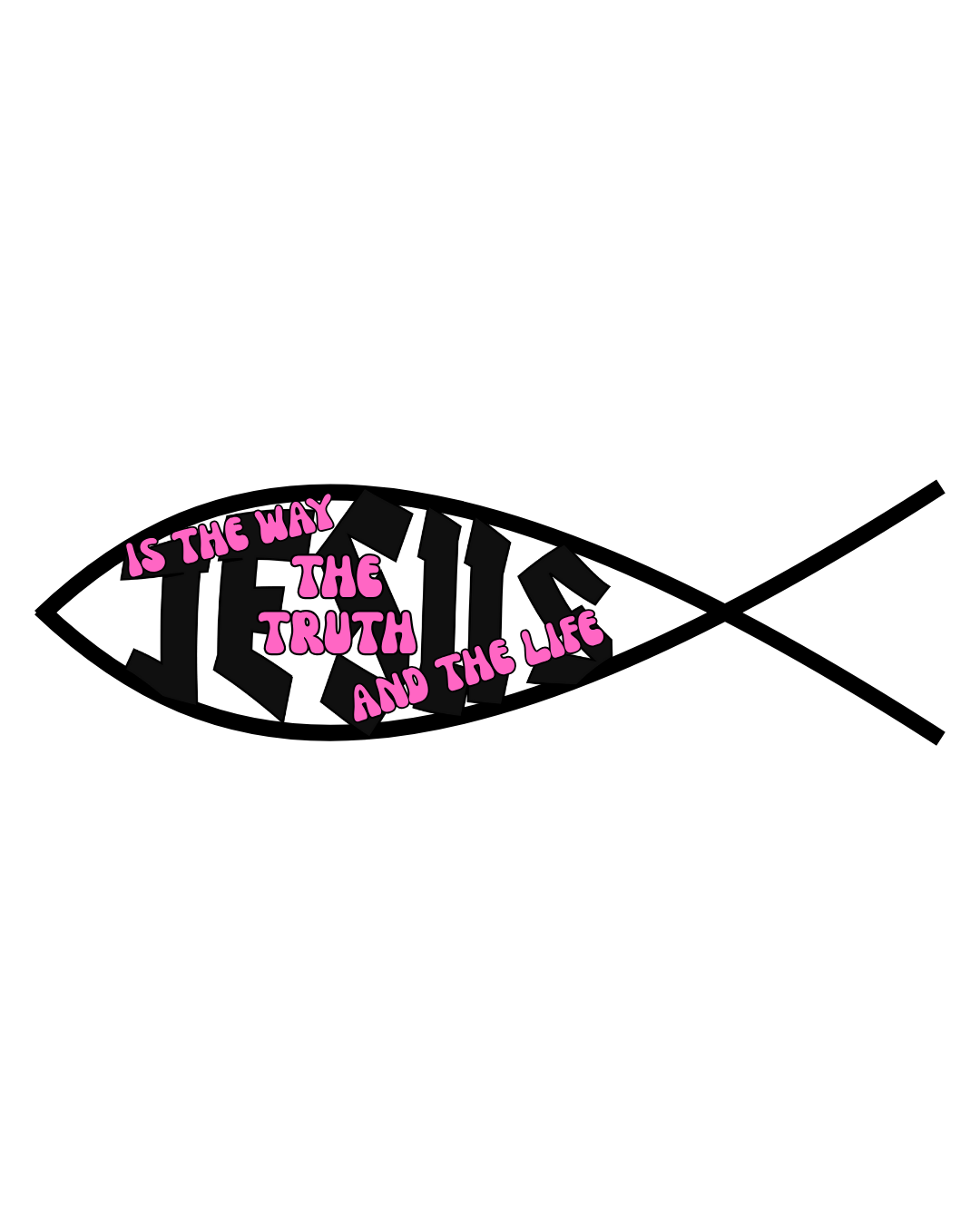 "JESUS WAY TRUTH LIFE" DECAL