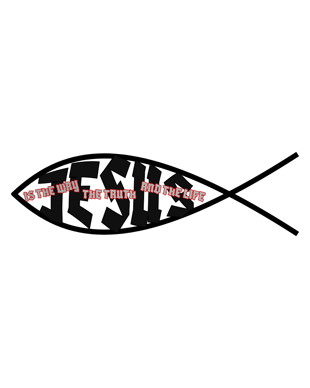 "JESUS WAY TRUTH LIFE" DECAL