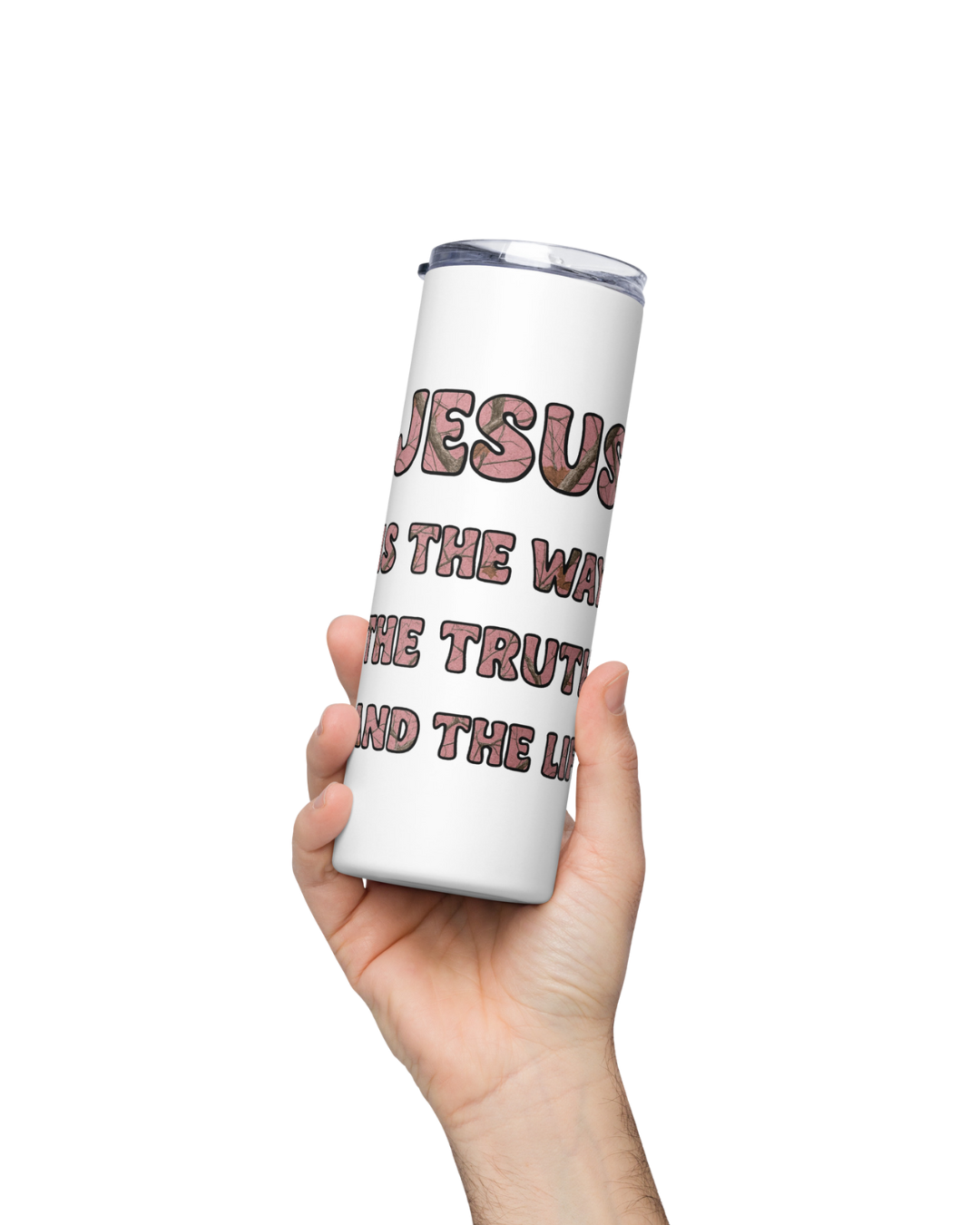 "JESUS WAY TRUTH LIFE" Stainless steel tumbler