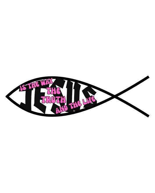 "JESUS WAY TRUTH LIFE" DECAL