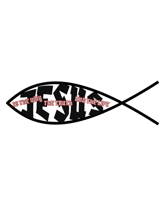 "JESUS WAY TRUTH LIFE" DECAL