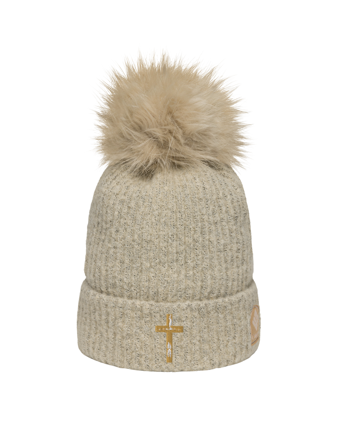 "CROSS" Columbia pom-pom beanie