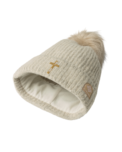 "CROSS" Columbia pom-pom beanie